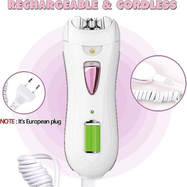 Epilator til ansigt - Dame epilator til kvinder - Ansigts hårfjerner - Mini epilator - Elektrisk