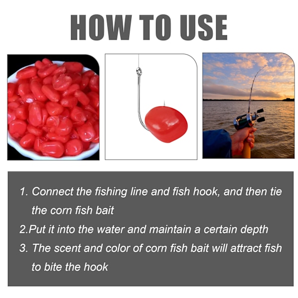 Yegbong Majs Fiskbete, Reservoar Fiskbete Fiske Lockbete Fisk Portabel Fiskprimer