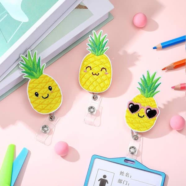 Galaxy 3-pack Ananas Mörk Rullhållare Sommarfilt Broderad Infällbar Märke
