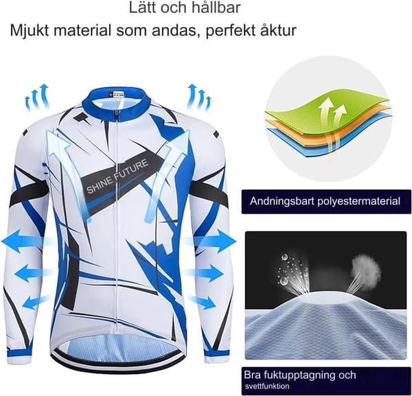 Pyöräilyvaatesetti sininen M SHINE FUTURE