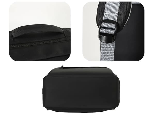 Ryggsekk med USB-port og laptoprom 18–20 L grå polyester grå gray
