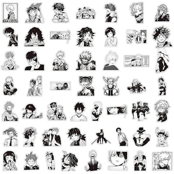 Mega-tarrapakkaus - Anime, mustavalkoinen