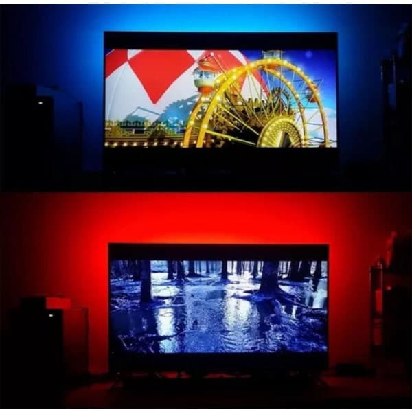 IP65 LED-stripe RGB SMD5050 - TV - Datamaskin - Bil - USB MultiColor 4x 4x