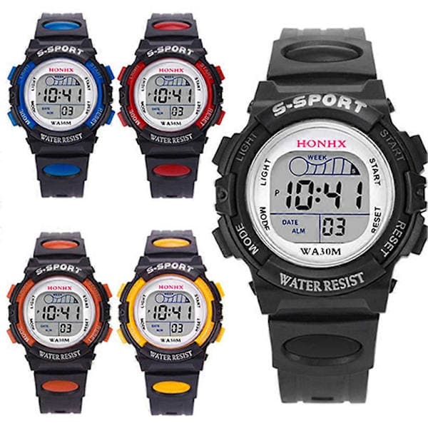 Män & Studenter - Digital Multifunktionell Alarm Sport Armbandsur Blå Blue