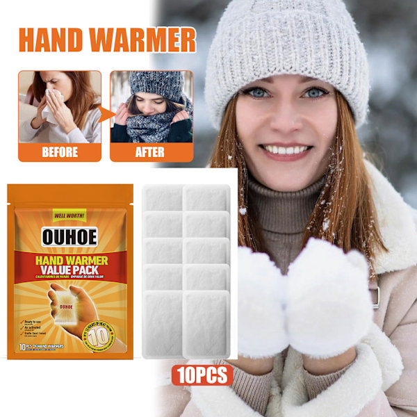 OUHOE Handvärmare Value Pack, Portabel Varm Engångs Värmande Baby Paste Vinter Kyla