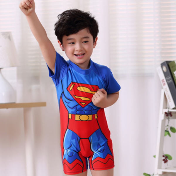 Barns Superman One-Piece Baddräkt för åldrarna 3-11 Superman M