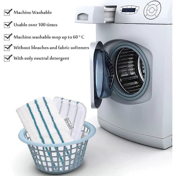 5-pakning Mikrofiber Erstatningskluter for Black Decker Dampmopp