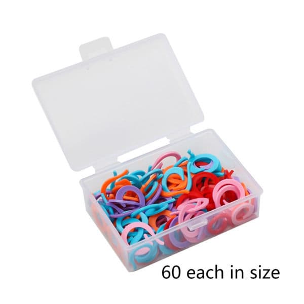 30/100/120x/ Sæt med strikkesting Farverige strikkesting Hæklemærker 30 æsker 30 boxes