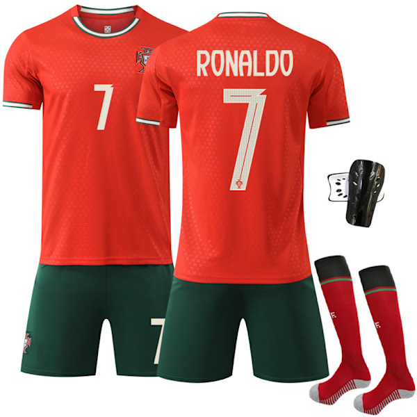 25-26 Portugal Fotbollskit #7 Ronaldo Tränings Tröja Number7 Home 2XL