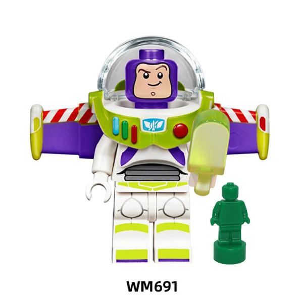 Total Recall Buzz Lightyear Woody Three-Eyes Building Block Toy