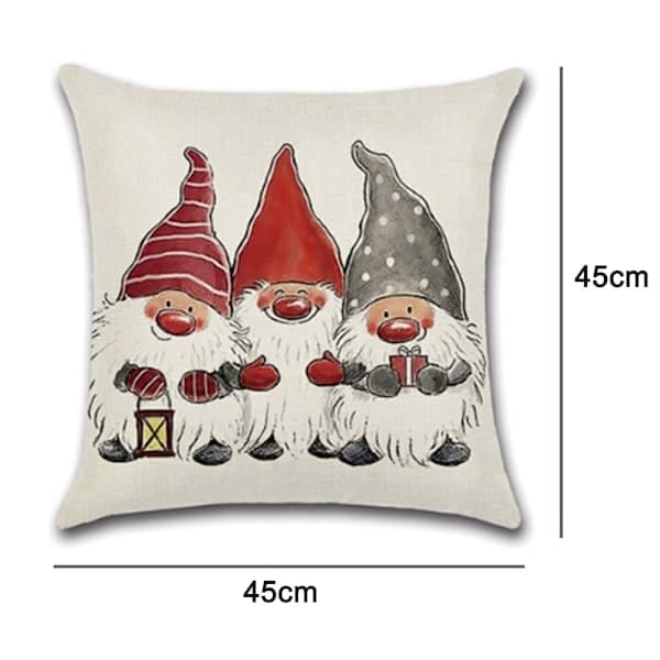 4 st 45x45cm Kuddfodral Jul Dekorativ Soffa