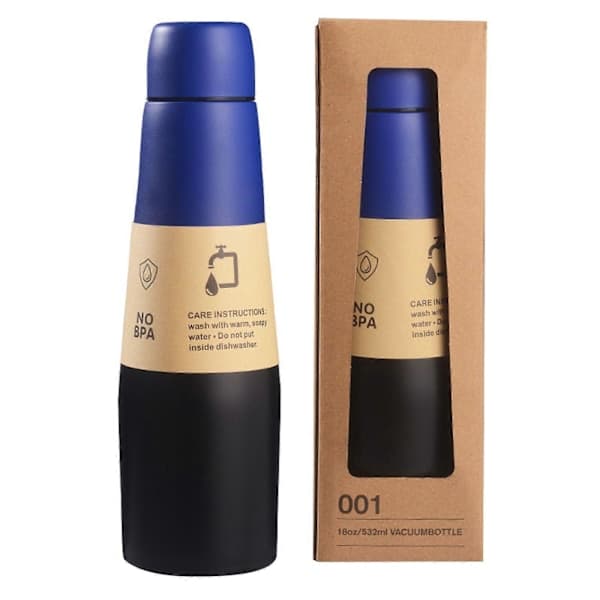 2025 NY Gradient 304 Rustfrit Stål Jump Cup Lækagesikker Isoleret Vandflaske 532 ml (18 OZ). Blå-sort gradient Blue-black gradient