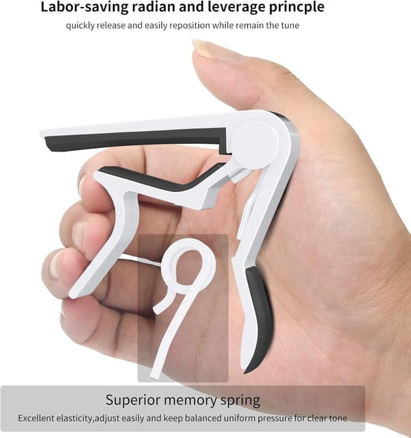 Gitarr Capo Snabbt Byte Capo för 6-Strängad Akustisk Gitarr Elgitarr Klassisk Gitarr Ukulele Capo (Vit) White