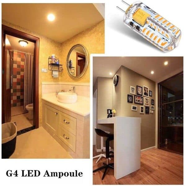 G4 LED-lampor 12V 3W Varmvit 3000K, 300LM Ej dimbar, 10-pack