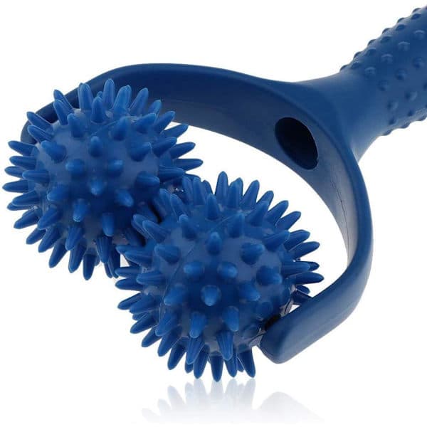 Dybvævsmassage Stick med 2 Massagebolde, Fjerner Cellulite, til Skuldre, Arme, Balder, Muskelafslappende Massager