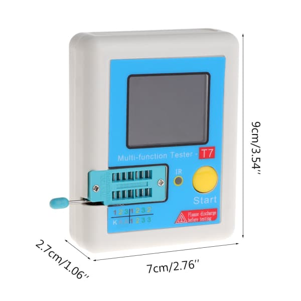 Transistortester med 128 TFT LCD-skjerm Diode Triode Kapasitans for LCR ES