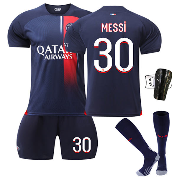 23-24 Paris Hemma Fotbollströja Kit 30 Messi Kids 24(130-140CM)