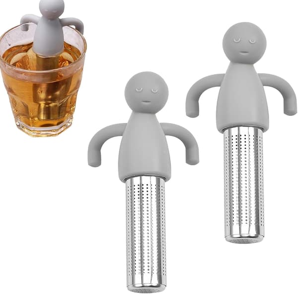 2 stk. Teinfuser til løs te, 304 rustfrit stål finmasket løs teinfuser, rustfrit stål til løs te, te-si til løs te finmasket