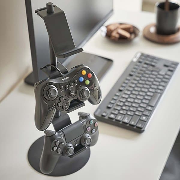 Multi-funktionel hovedtelefonholder stander controller beslag headset organizer rack multi-lags samlingsstation dock base Black triple layer