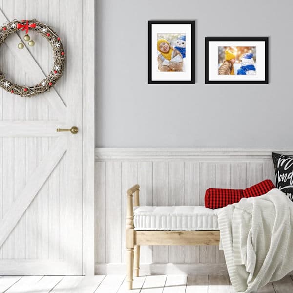 Sort A4 Rammer - Træ A4 Billedrammer, A4 Plakatramme med Plexiglas til Bordplade og Vægmontering