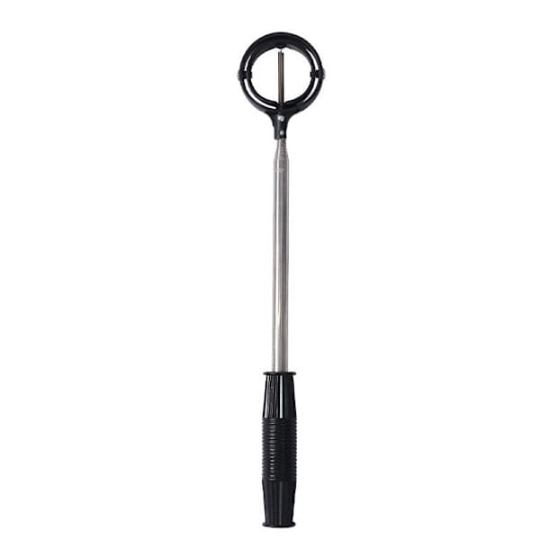 Teleskopisk Golfboldopsamler, 1,8 m/2,7 m Rustfrit Stål Ahorn Træ Golfboldopsamler, Sort