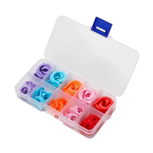 30/100/120x/ Sæt med strikkesting Farverige strikkesting Hæklemærker 30 æsker 30 boxes