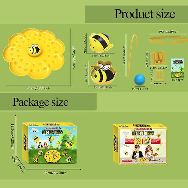 Humpty Dumpty Bumblebee Brädspel Bee Eats Pacman Pedagogisk Barnfiskeleksak