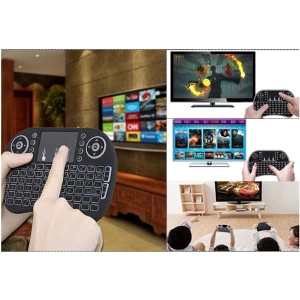 Mini trådløst 2.4GHz tastatur med touchpad