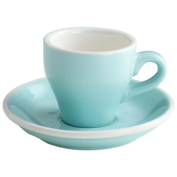 Macaron Espresso Sort Italiensk Kaffekop Blå