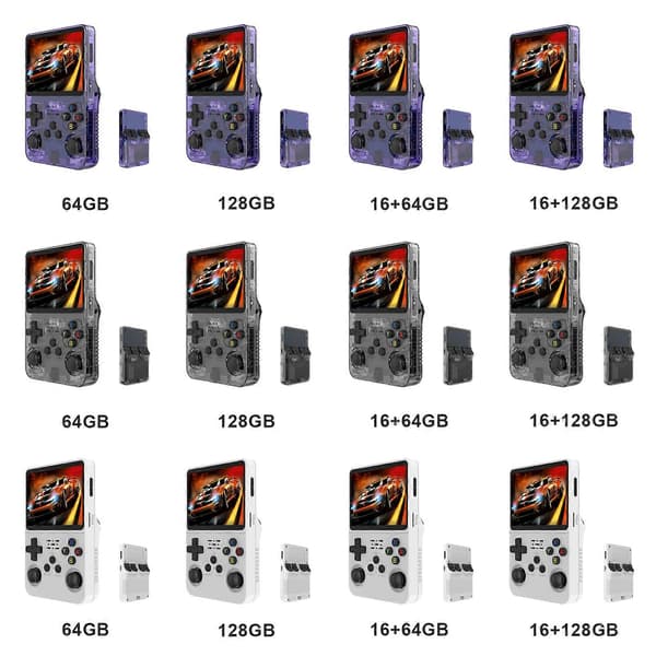 R36S Retro Håndholdt Videospilkonsol Linux System 3,5 Tommer IPS Skærm Helt Ny Red 128