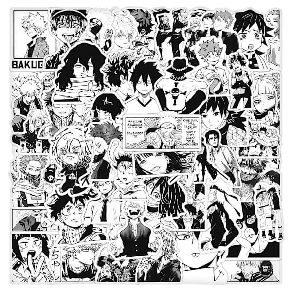 Mega-tarrapakkaus - Anime, mustavalkoinen