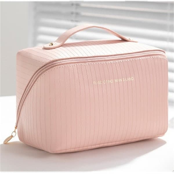 Romslig toalettmappe / sminkepung Rosa Pink
