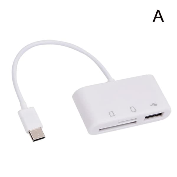 USB C 3-i-1 Hub Konverter Type C Adapter SD Kortlæser til Mac Type-C One-size type-C One-size