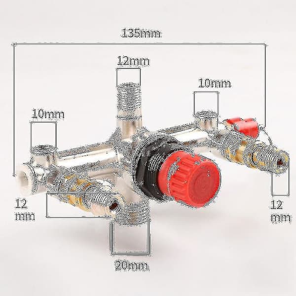 90-120psi Luftkompressor Manifold Regulator Måler Trykk Holdbar Bryterkontroll