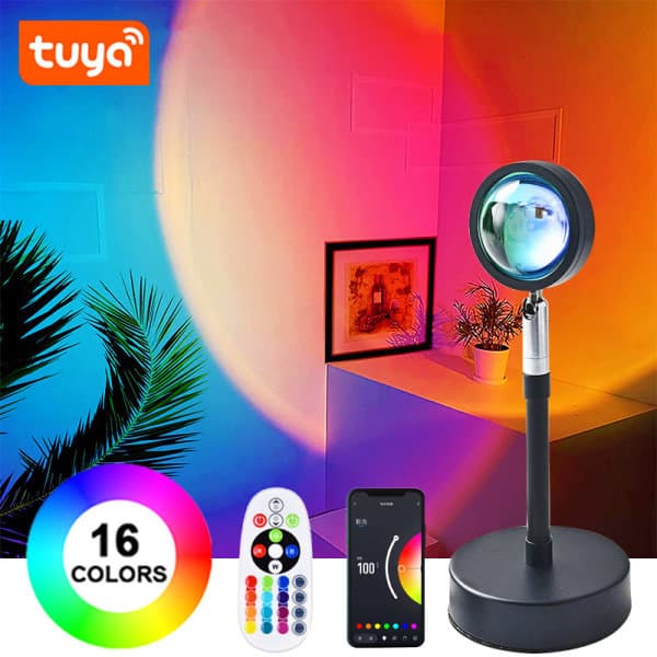 RGB auringonlaskun valo auringonlaskun projektiotunnelmavalo