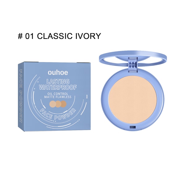 OUHOE Setting Powder, Felfri och Långvarig Makeup Som Inte Är Lätt Att Ta Bort, Makeup Reparationspuder, Naturligt Lätt och Andningsbart Setting Powder