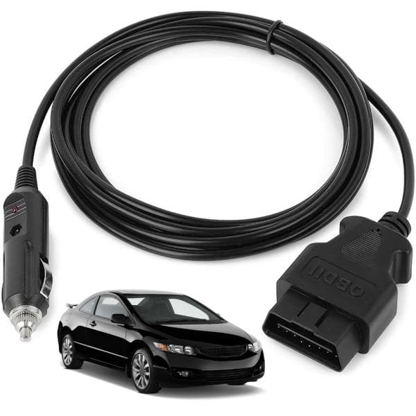 OBD2 minnessparande kontakt med två krokodilklämmor