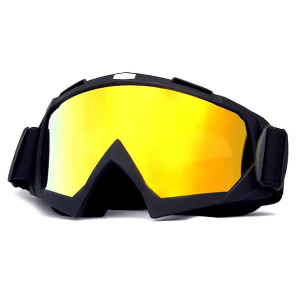 Skibriller Guld Spejl Linse Mat Sort Sort