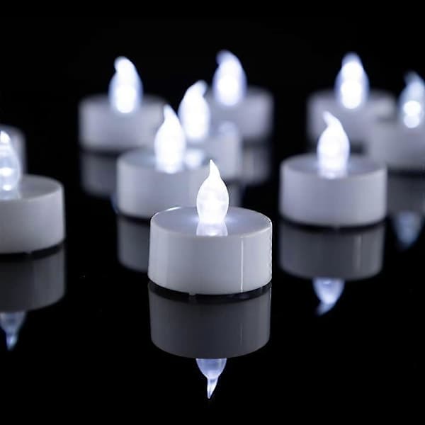 24-pack Realistiska LED-värmeljus - Kallvitt, Batteridrivna