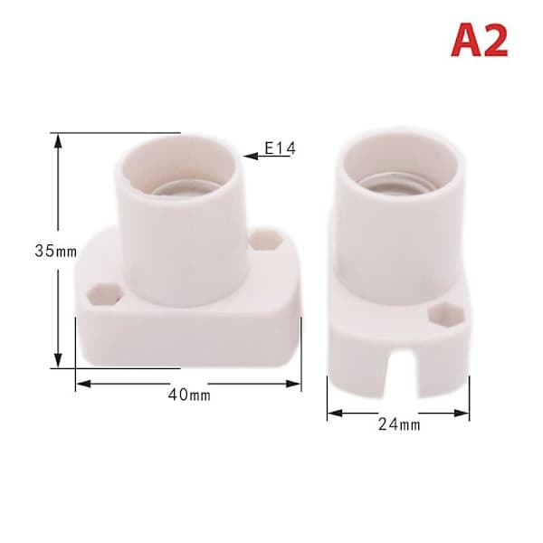Mini Skrue Lampefod E12 E14 E17 Lampeholder Pære Sokkel Holder Adapter A2 A2