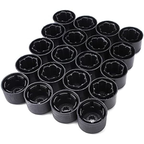 20 Hjulmutter Bolt Cap 17mm Kompatibel med VW Golf Mk4 Passat