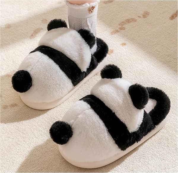 Sjove Panda Hjemmesko til Kvinder Søde Varme Plys Hjemmesko 36-37