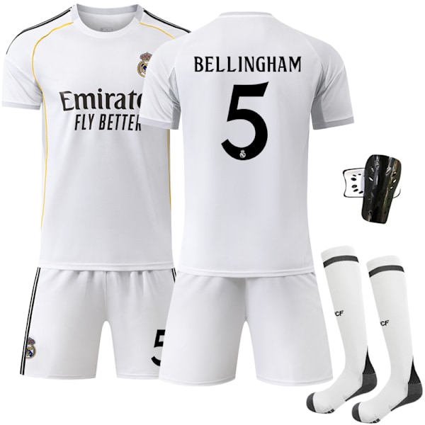 25-26 Fotbollskit för Real Madrid Hemma #5 Bellingham Träningsdräkt M