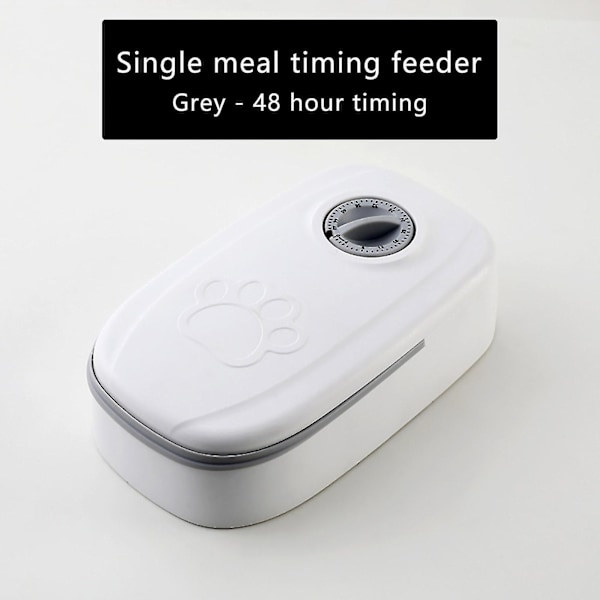 Automatisk Foderautomat, Kæledyrsfoderautomat med Timer, Indstilling og Kontrol af Fodringstid, Foderdispenser, 48 Timers Timing