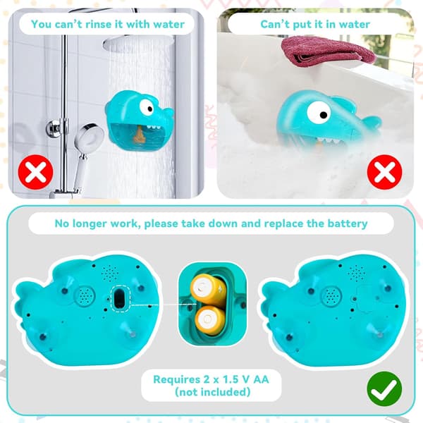 Badleksaker, Automatisk Haj Bubbelmaskin Badleksaker för Småbarn, Bubbelmaskin