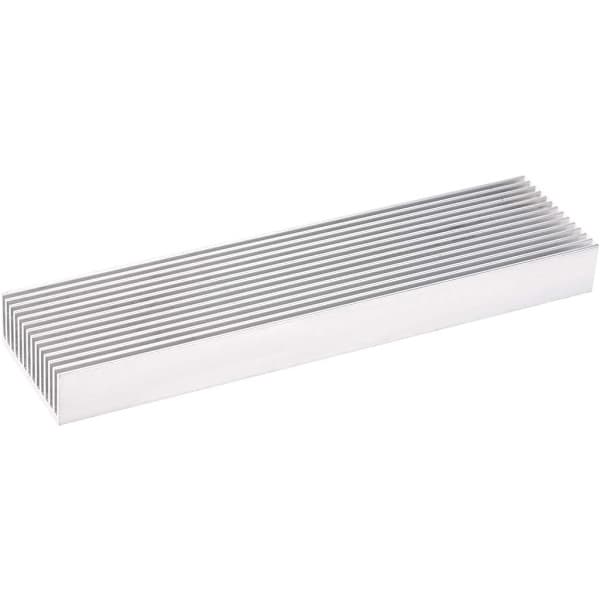 Elektronik køler køleplade til MOS GPU IC chip sølv 200 x 50 x 20 mm