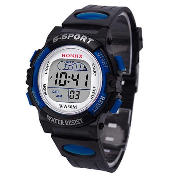 Män & Studenter - Digital Multifunktionell Alarm Sport Armbandsur Blå Blue