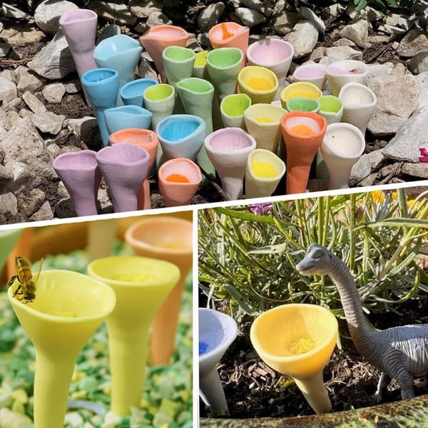 Bi-dricksglas, Bi-koppar för törstiga bin i trädgården, Bifoderkopp för trädgården, Samla vatten för bin att dricka för bi-dryckstillbehör (3 cm)