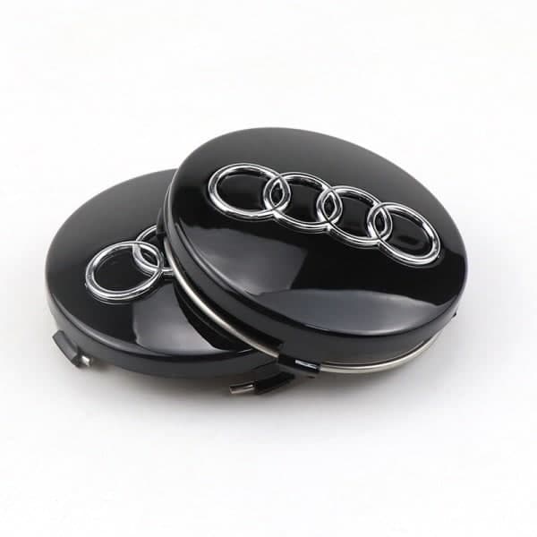 Passer til 4 bilhjulkapsler Kompatibel med Audi 60MM ABS Au