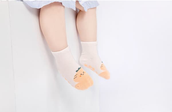 5-pack barn strumpor med antislip-Blomma L(4-6Y)